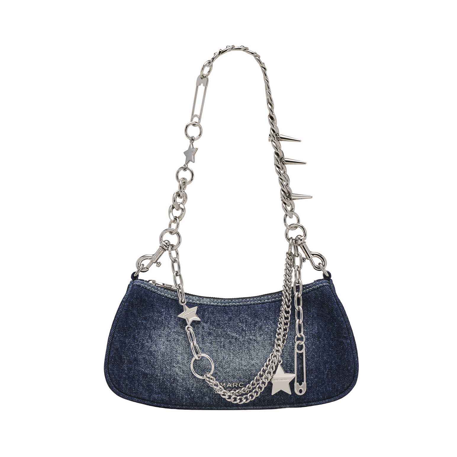 MARC JACOBS The Brushed Denim Charm Shoulder Bag